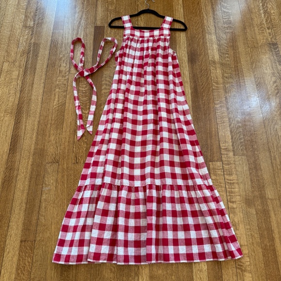 Doen x Heather Taylor Eve Dress in St. Ouen Plaid (Red Gingham) Size Small - Picture 6 of 9